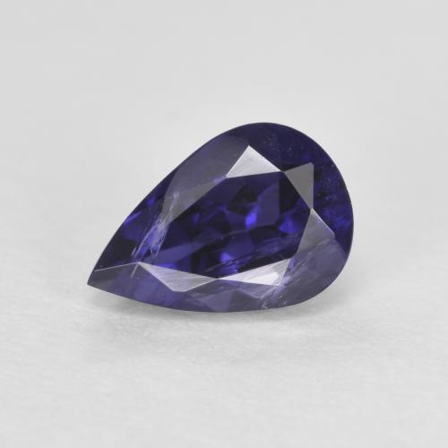 Темно-синий Иолит Камень - 0.6ct Фасетная Груша (ID: 574007)