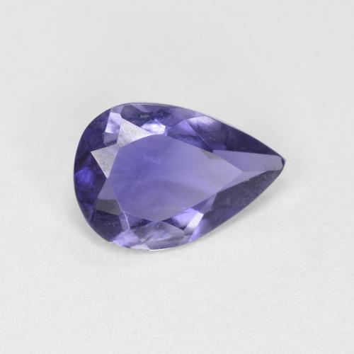 dunkelblau Iolith Edelstein - 0.6ct Birnen Schliff (ID: 574011)