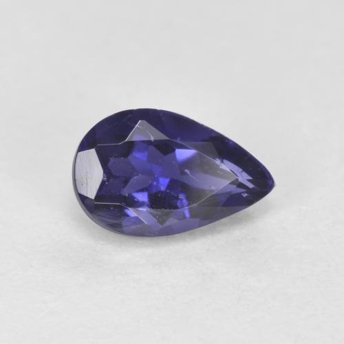 Bleu foncé Iolite gemme - 0.5ct Poire facette (ID: 574013)