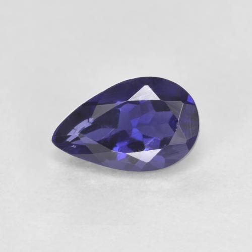 0.49 ct Blue Iolite Stone, Natural Iolite in Pear Facet Shape for Sale