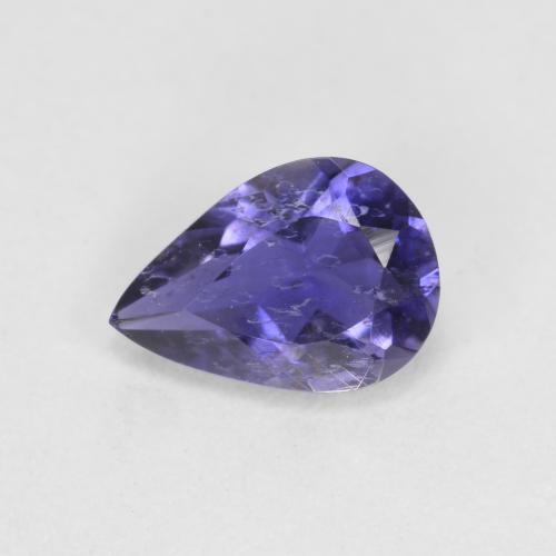 0.51 ct Blue Iolite Stone, Natural Iolite in Pear Facet Shape for Sale