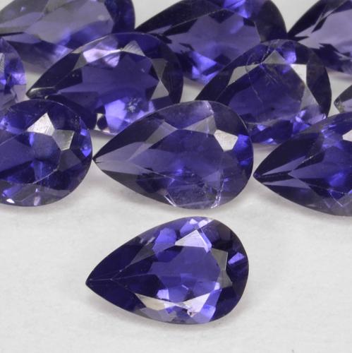 0.37 ct Violet Iolite Gemstone, Iolite Gem in Pear Facet Shape for Sale.