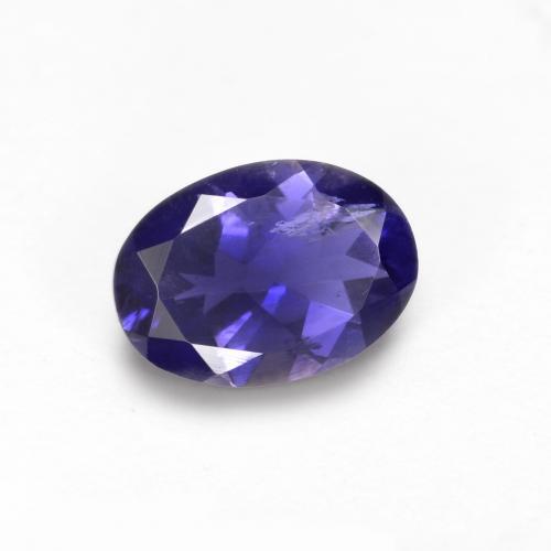 0.59 ct Violet Iolite Stone, Natural Iolite in Oval Facet Shape for Sale