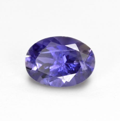 0.74 ct Violet Iolite Stone, Natural Iolite in Oval Facet Shape for Sale