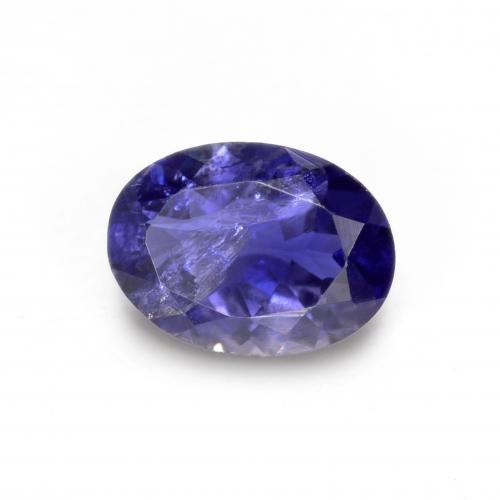 0.67 ct Blue Iolite Stone, Natural Iolite in Oval Facet Shape for Sale