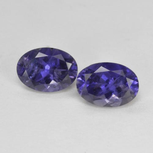 Темно-пурпурный Иолит Камень - 0.7ct Фасетный Овал (ID: 576016)