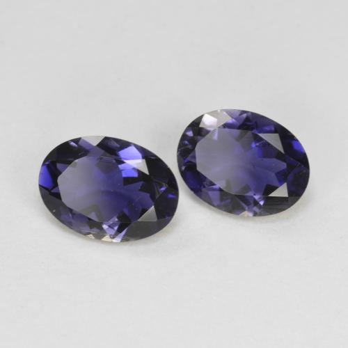 1.18 ctw Violet Iolite Stones, Natural Iolite in Oval Facet Shape for Sale