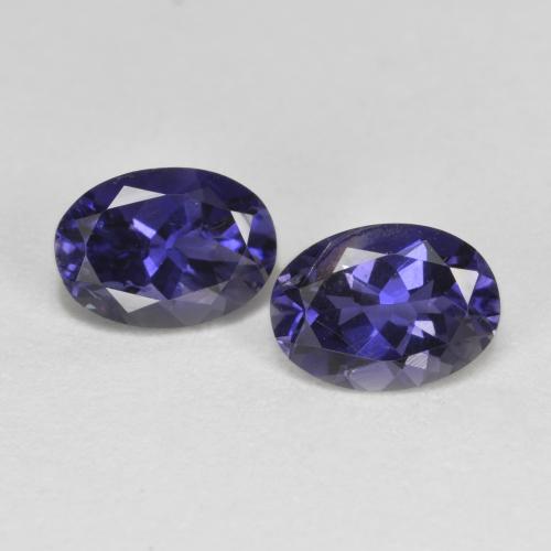 Eggplant Violet Иолит Камень - 0.7ct Фасетный Овал (ID: 576020)