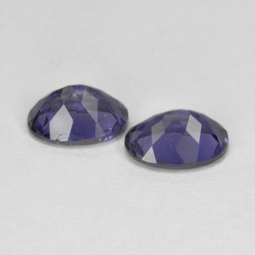 Iolite Gemstones in 7 x 5 mm (calibrated) Size for Sale, Iolite Stones in Eggplant Violet Color