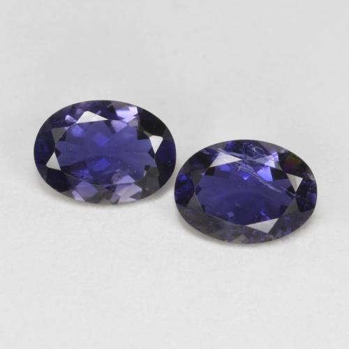 Violet aubergine Iolite gemme - 0.6ct Ovale facette (ID: 576021)