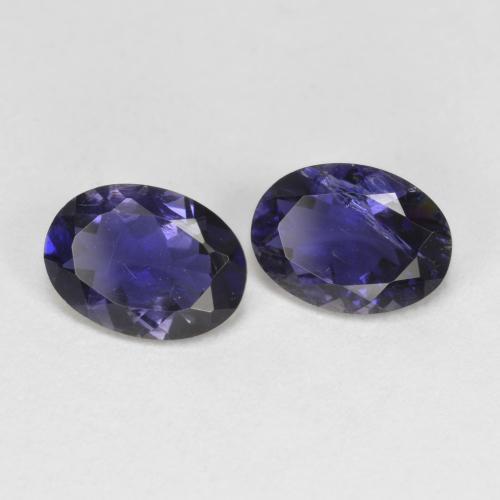 1.27 ctw Violet Iolite Stones, Natural Iolite in Oval Facet Shape for Sale