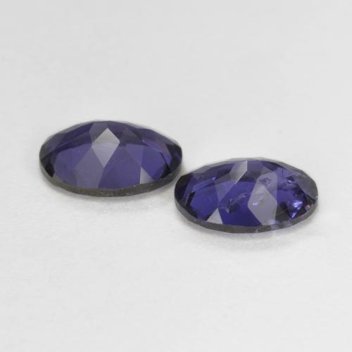 Iolite Gemstones in 7 x 5 mm (calibrated) Size for Sale, Iolite Stones in Eggplant Violet Color