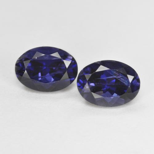 Dark Bluish Purple Иолит Камень - 0.8ct Фасетный Овал (ID: 576024)