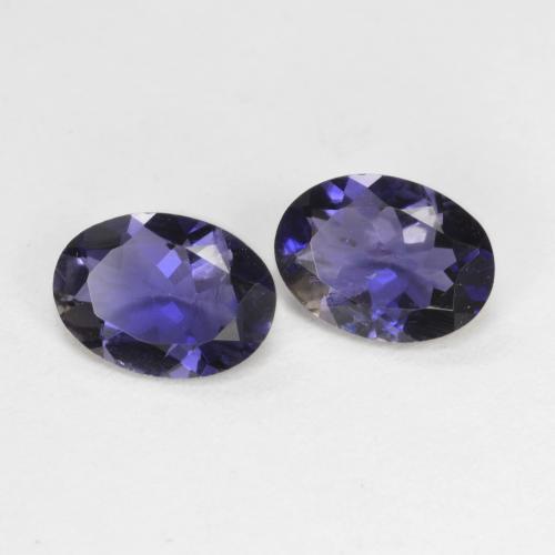 1.10 ctw Violet Iolite Stones, Natural Iolite in Oval Facet Shape for Sale