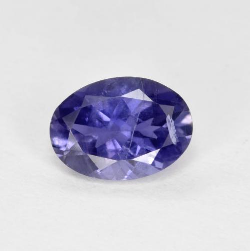 Dark Bluish Purple Iolith Edelstein - 0.6ct Oval facettiert (ID: 576124)