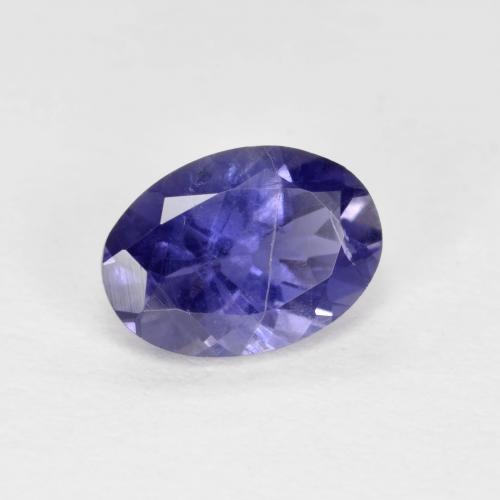 0.64 ct Violet Iolite Stone, Natural Iolite in Oval Facet Shape for Sale