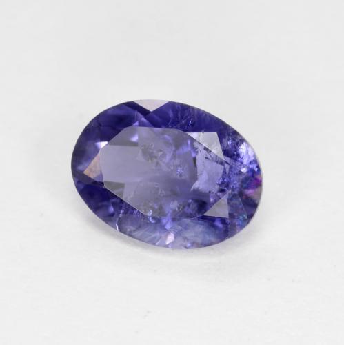 0.67 ct Violet Iolite Stone, Natural Iolite in Oval Facet Shape for Sale