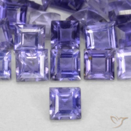 0.17 ct Square Cut Iolite, 2.5 x 2.4 mm From Madagascar, Photo A