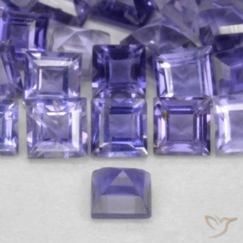 Iolite Gemstones in 2.5 x 2.4 mm Size for Sale, Iolite Stones in Intense Violet Color