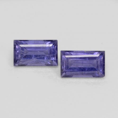 Viola scuro Eliolite Gem - 0.4ct Baguette sfaccettata (ID: 581750)