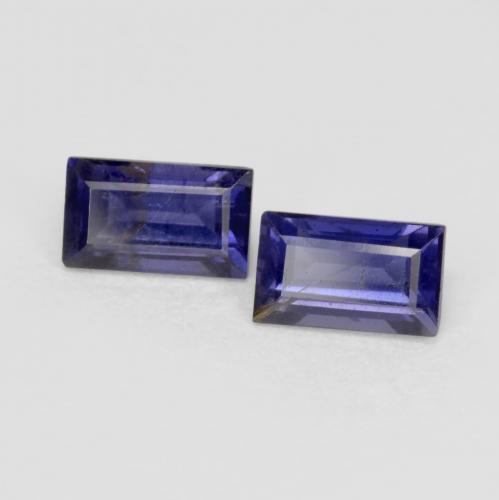 0.61 ctw Violet Iolite Stones, Natural Iolite in Baguette Facet Shape for Sale
