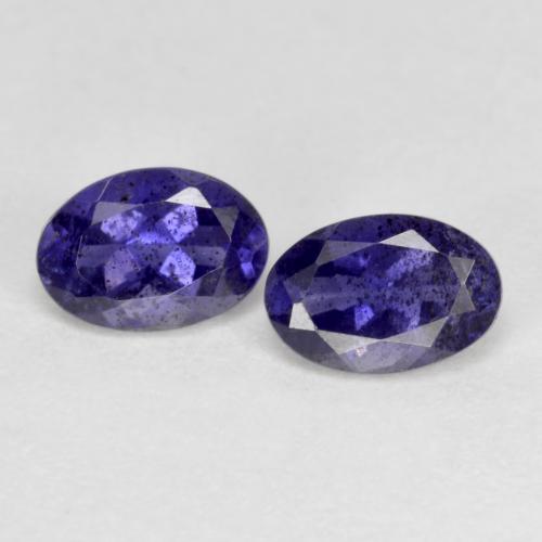 Темно-пурпурный Иолит Камень - 0.5ct Фасетный Овал (ID: 581752)