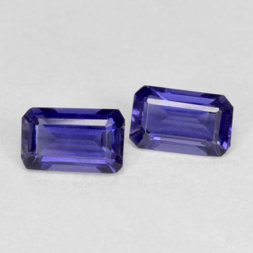 0.51 ctw Violet Iolite Gemstones, Iolite Gems in Octagon Step Cut Shape for Sale.