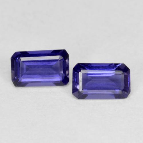 0.51 ctw Violet Iolite Stones, Natural Iolite in Octagon Step Cut Shape for Sale