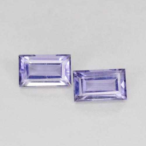 Medium Light Violet Iolite Gem - 0.3ct Baguette Facet (ID: 581754)