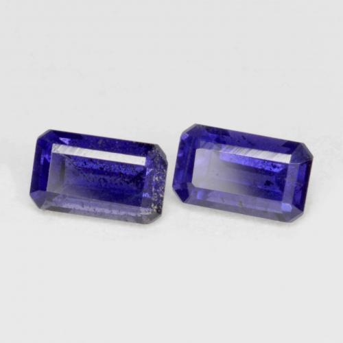0.58 ctw Violet Iolite Stones, Natural Iolite in Octagon Step Cut Shape for Sale