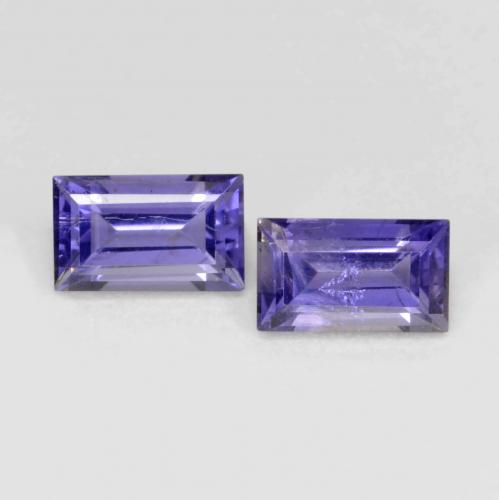0.59 ctw Violet Iolite Stones, Natural Iolite in Baguette Facet Shape for Sale