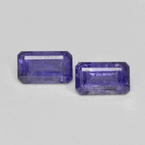 Dark Bluish Purple Iolite Gem - 0.3ct Octagon Step Cut (ID: 581760)