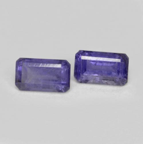 0.58 ctw Violet Iolite Stones, Natural Iolite in Octagon Step Cut Shape for Sale