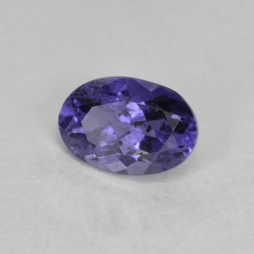 0.46 ct Violet Iolite Stone, Natural Iolite in Oval Facet Shape for Sale