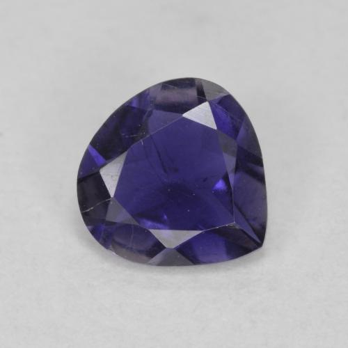 Dark Violet Iolite Gem - 0.6ct Pear Facet (ID: 582384)
