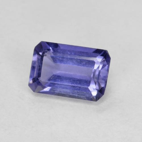0.56 ct Violet Iolite Stone, Natural Iolite in Octagon Step Cut Shape for Sale