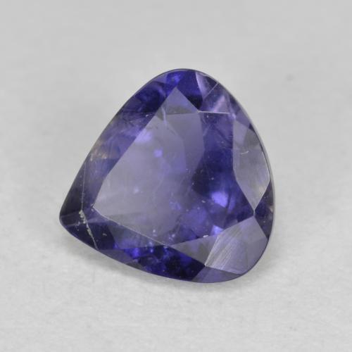 0.80 ct Violet Iolite Stone, Natural Iolite in Pear Facet Shape for Sale