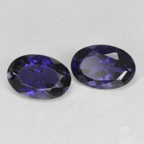 0.73 ctw Violet Iolite Stones, Natural Iolite in Oval Facet Shape for Sale