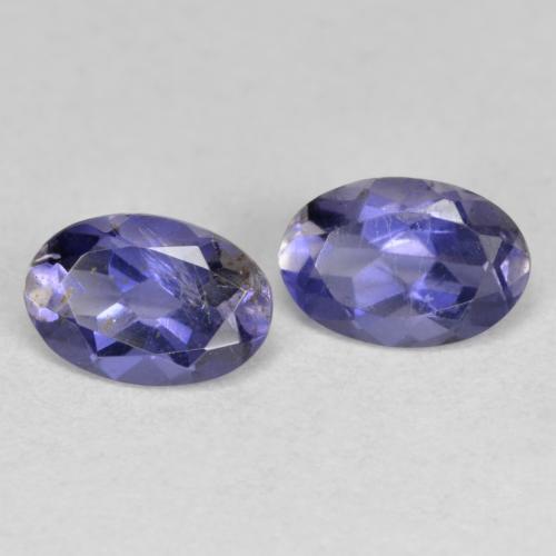 0.76 ctw Violet Iolite Stones, Natural Iolite in Oval Facet Shape for Sale