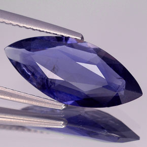 2.98 ct Violet Iolite Stone, Natural Iolite in Marquise Facet Shape for Sale