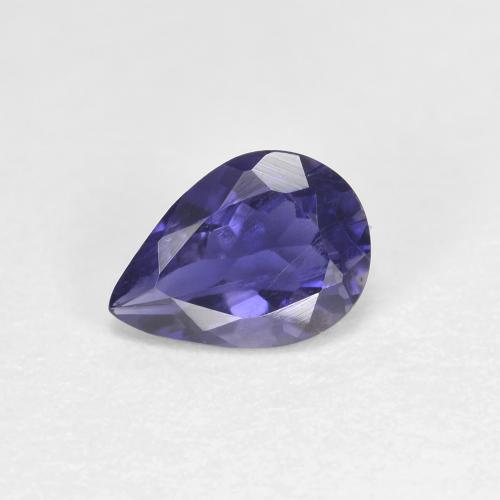 Dark Bluish Purple Иолит Камень - 0.6ct Фасетная Груша (ID: 585610)