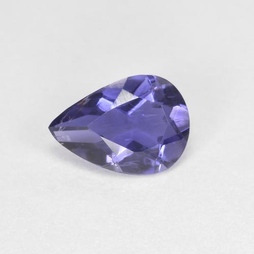 tieflila Iolith Edelstein - 0.6ct Birnen Schliff (ID: 585612)