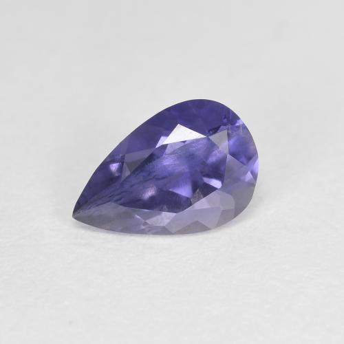 Violet foncé Iolite gemme - 0.5ct Poire facette (ID: 585613)