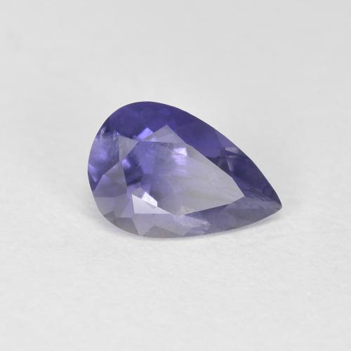 0.50 ct Violet Iolite Stone, Natural Iolite in Pear Facet Shape for Sale
