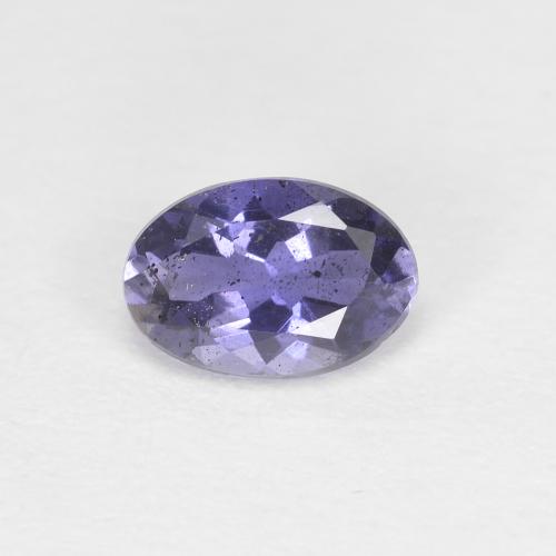 Iolita Azul Ovalada de 5,9 x 4mm de Madagascar, peso de 0.38 ct, piedra preciosa natural No tratado en vs-si Clarity, Iolita Forma ovalada de 1 pieza - Color: Azul plateado, dureza Mohs de 7 - 7.5 Adecuado para joyas de uso diario, Photo A