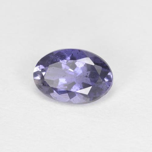 0.38 ct Blue Iolite Stone, Natural Iolite in Oval Facet Shape for Sale
