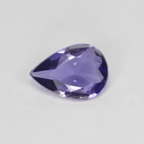 Dark Violet Iolite Gem - 0.5ct Pear Facet (ID: 585874)