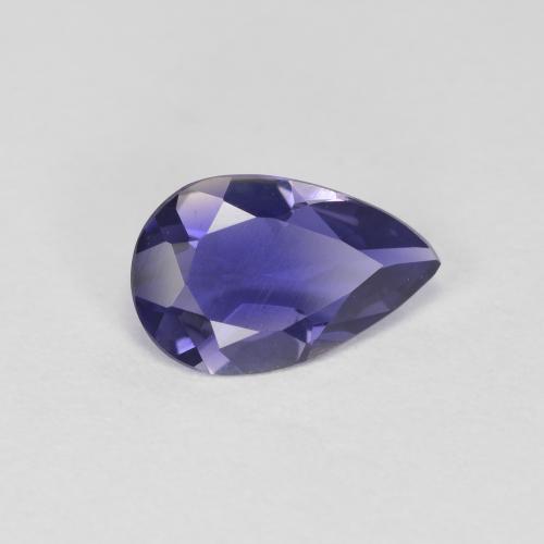 0.60 ct Violet Iolite Stone, Natural Iolite in Pear Facet Shape for Sale