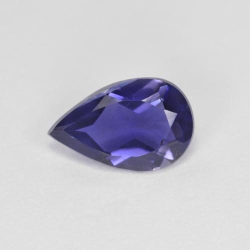 Dark Bluish Purple Иолит Камень - 0.8ct Фасетная Груша (ID: 585876)