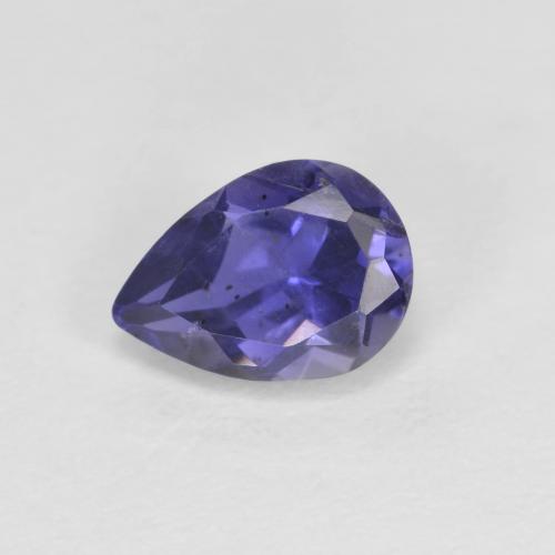 tieflila Iolith Edelstein - 0.6ct Birnen Schliff (ID: 585878)